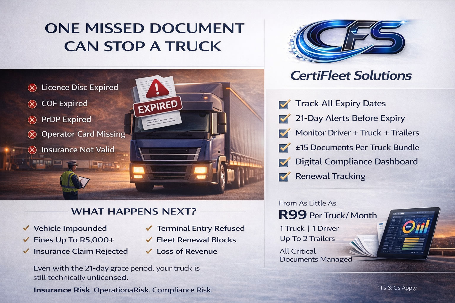 CertiFleet Solutions dashboard preview